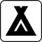 Pictogram Camping tilladt
