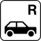 Pictogram Plads reservation for personbil