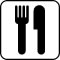 Pictogram Bestik eller Restauration
