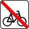 Pictogram Henstillen af cykel ikke tilladt