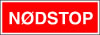Sikkerhedsskilt Nødstop