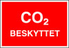 Sikkerhedsskilt CO2 beskyttet