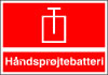 Sikkerhedsskilt Håndsprøjtebatteri