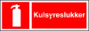 Sikkerhedsskilt Kulsyreslukker