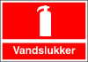 Sikkerhedsskilt Vandslukker