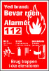 Sikkerhedsskilt Ved brand oversigt