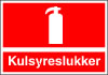 Sikkerhedsskilt Kulsyreslukker