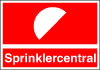 Sikkerhedsskilt Sprinklercentral