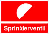 Sikkerhedsskilt Sprinklerventil