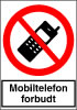 Sikkerhedsskilt Mobiltelefon forbudt