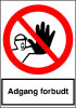 Sikkerhedsskilt Adgang forbudtt