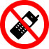 Sikkerhedsskilt Mobiltelefon forbudt