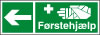 Sikkerhedsskilt Førstehjælp med retningsangivelse