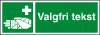 Sikkerhedsskilt Førstehjælp med valgfri tekst