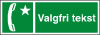 Sikkerhedsskilt Nødtelefon med valgfri tekst