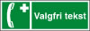 Sikkerhedsskilt Nødtelefon med valgfri tekst