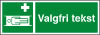 Sikkerhedsskilt Båre med valgfri tekst