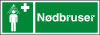 Sikkerhedsskilt Nødbruser