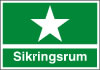 Sikkerhedsskilt Sikringsrum