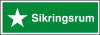 Sikkerhedsskilt Sikringsrum