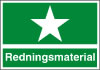 Sikkerhedsskilt Redningsmaterial