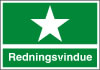 Sikkerhedsskilt Redningsvindue