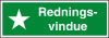 Sikkerhedsskilt Redningsvindue