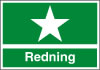 Sikkerhedsskilt Redning