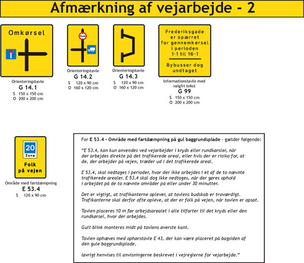 Færdselstavler - Vejarbejde
