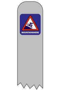 mountainbike / mtb rute skilt - eksempel