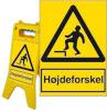 a-board skiltestander med sikkerhedsskilt