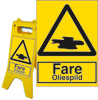 a-board skiltestander med sikkerhedsskilt
