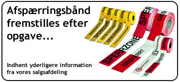Afspærringsbånd - minestrimmel specialfremstilling