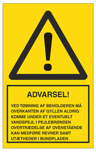 gylleskilt advarsel