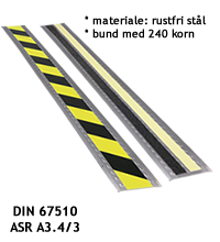 flad rustfri trappe profil