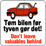 tøm bilen før tyven gør det